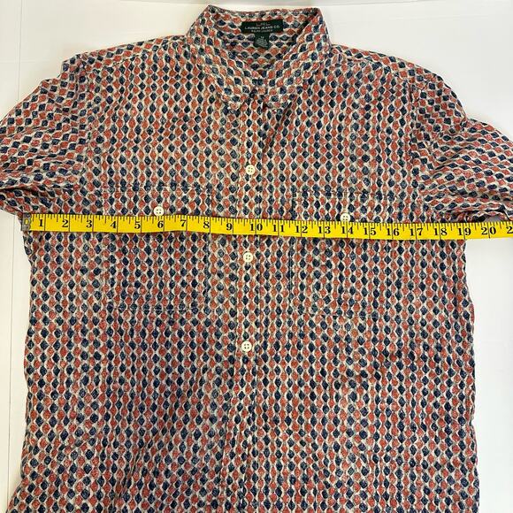 Lauren Jeans Co. Ralph Lauren Vintage Geometric Print Button-Up Shirt - Size M - Picture 8 of 12
